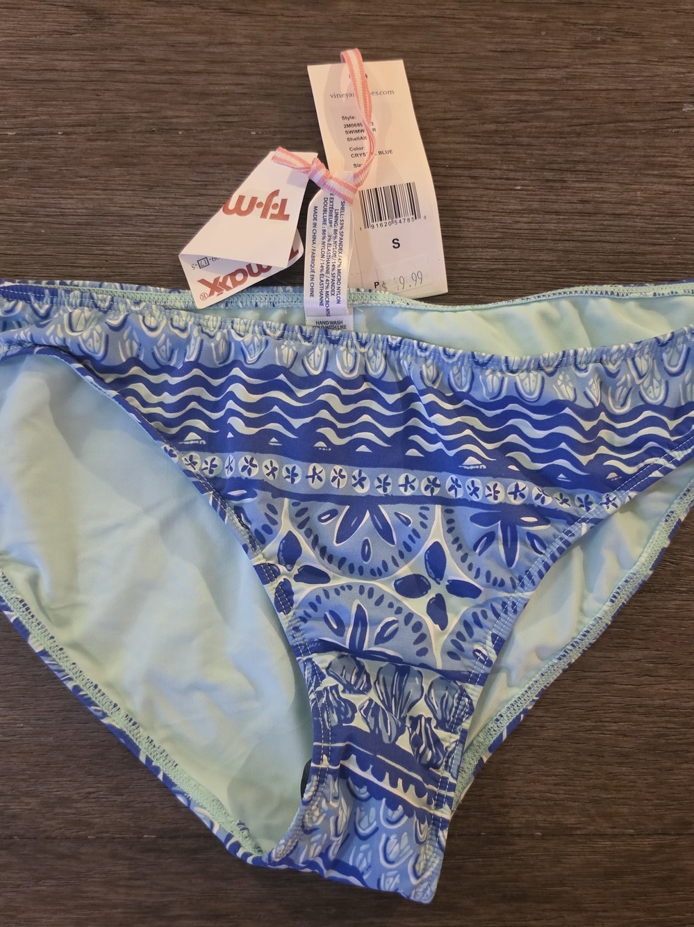 Vineyard Vines Crystal Blue Printed Bikini Bottoms